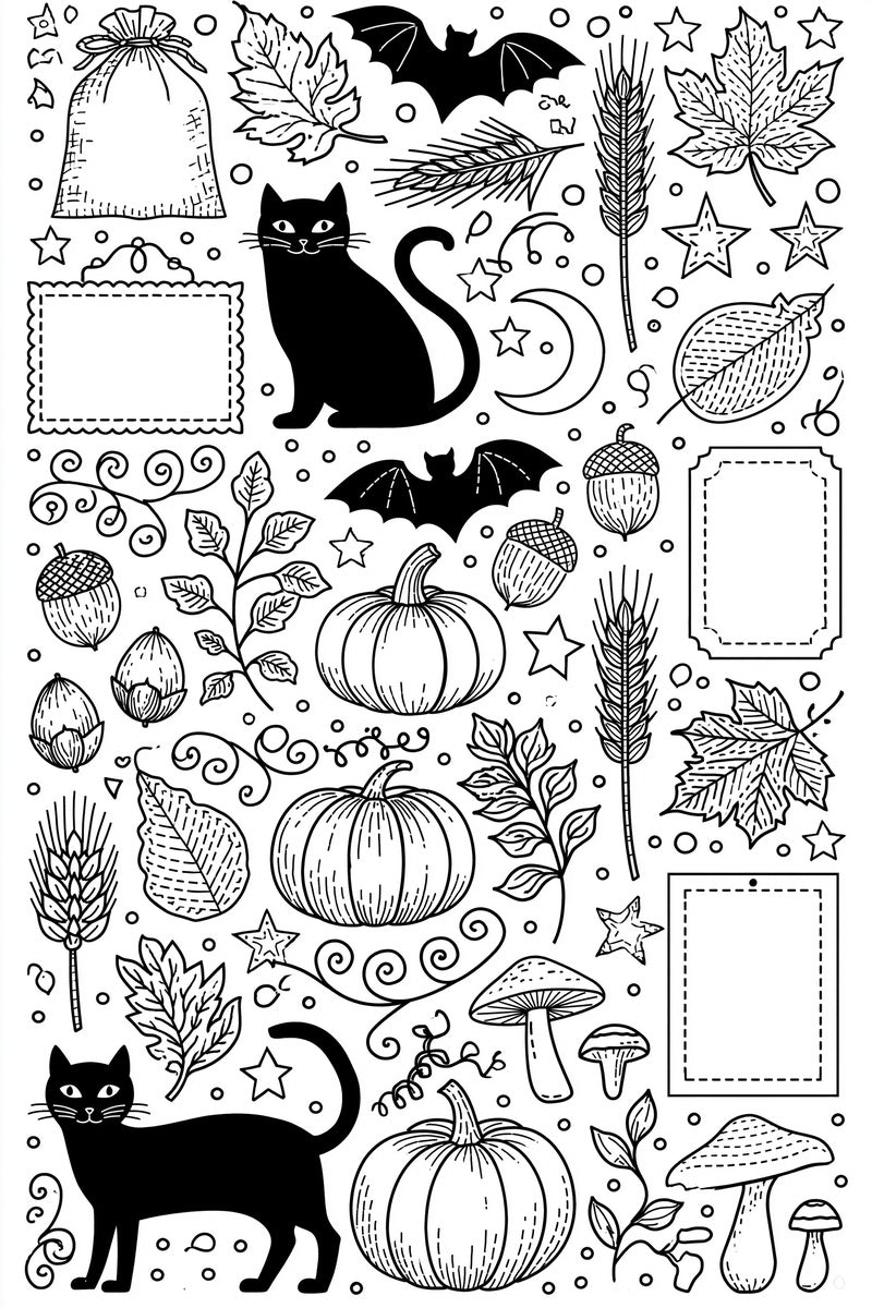 Halloween And Autumn Embroidery Pattern from Halloween & Autumn Embroidery Book 1, a digital embroidery design reference for machine embroidery designs, embroidery patterns and seasonal embroidery motifs.