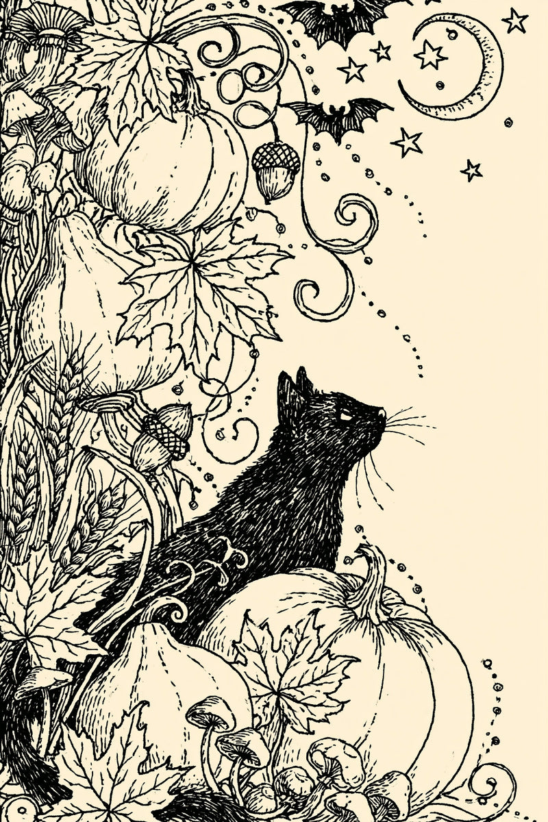 Halloween Autumn Home Linen Library from Halloween & Autumn Embroidery Book 1, a digital embroidery design reference for machine embroidery designs, embroidery patterns and linen and home textile projects.