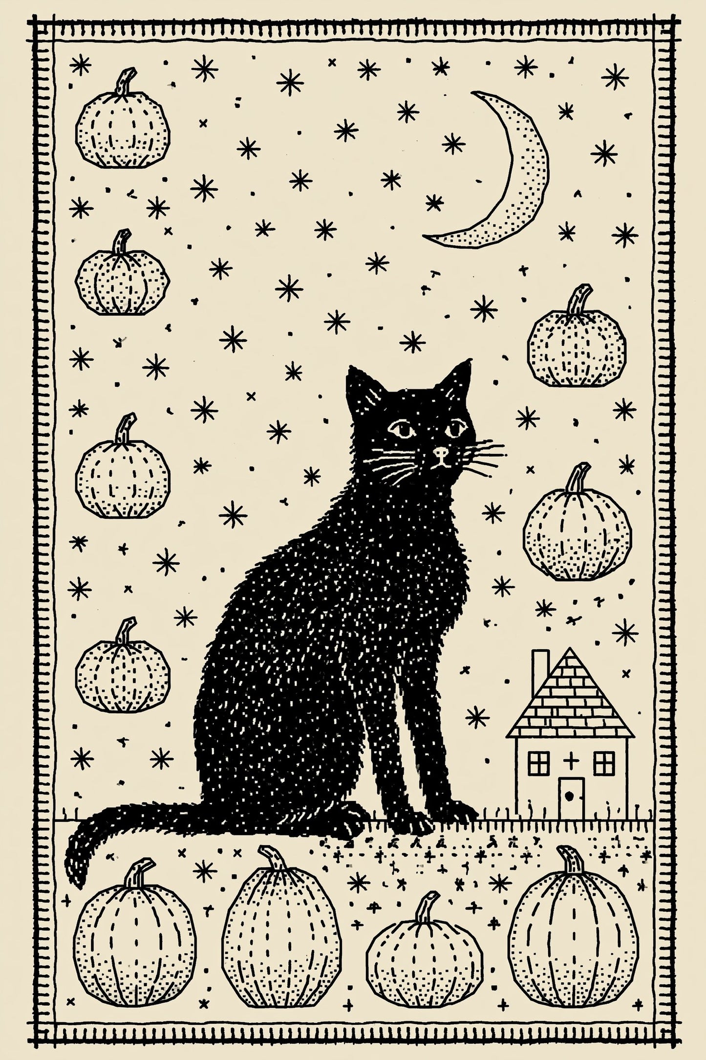 Digital PDF embroidery design bundle cover preview for Monochrome Stitch Language Bundle 4, featuring curated embroidery patterns, motif library references and textile design… - preview 25