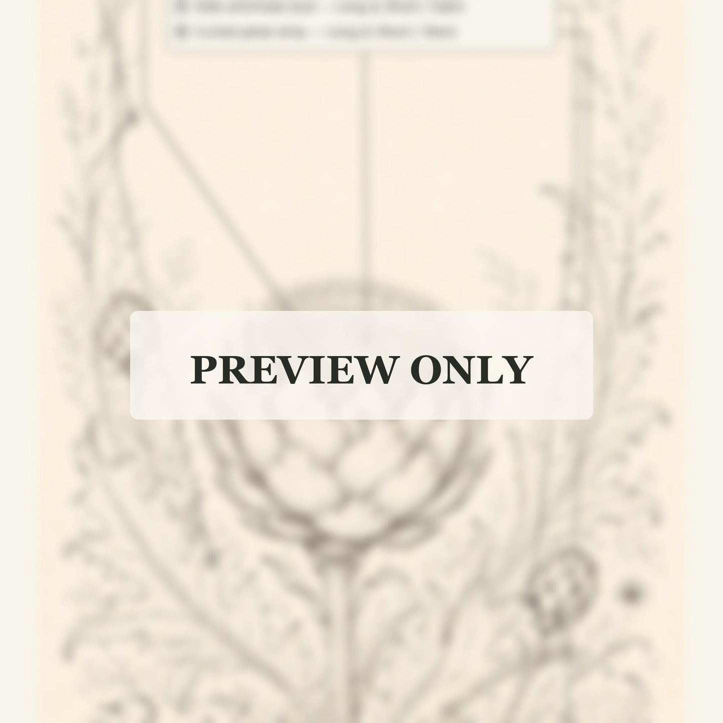 Artichoke Thistle Bloom dmc colour palette preview for the digital hand embroidery pattern and stitch guide