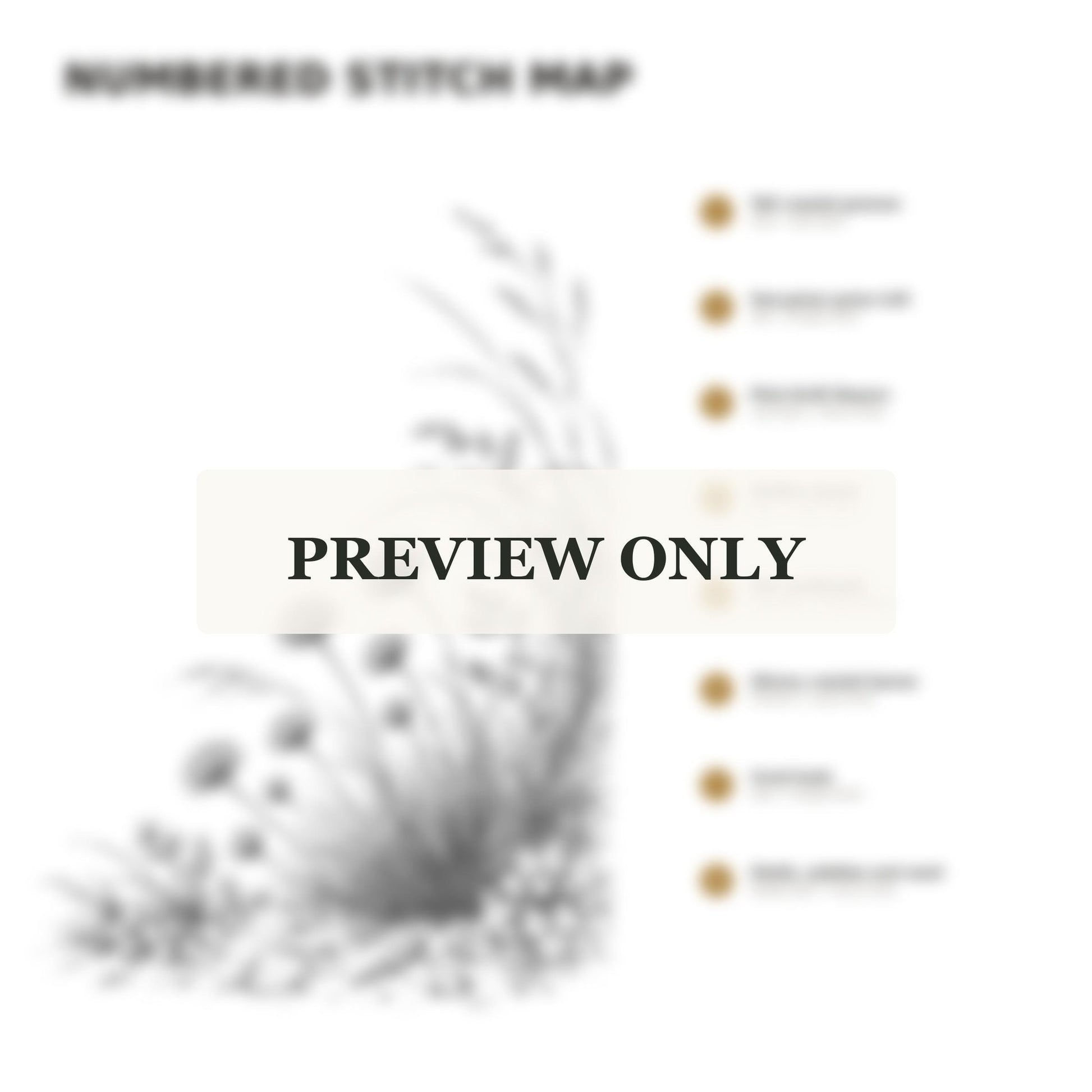 Coastal Botanical Linen stitch guide preview for the digital hand embroidery pattern and stitch guide