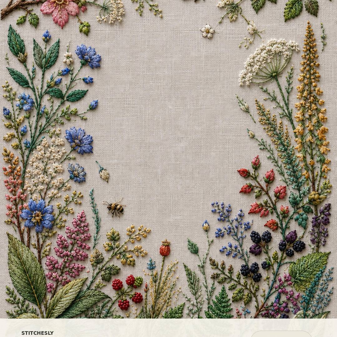 Complete Botanical Studies pattern edition overview for the digital hand embroidery pattern and stitch guide