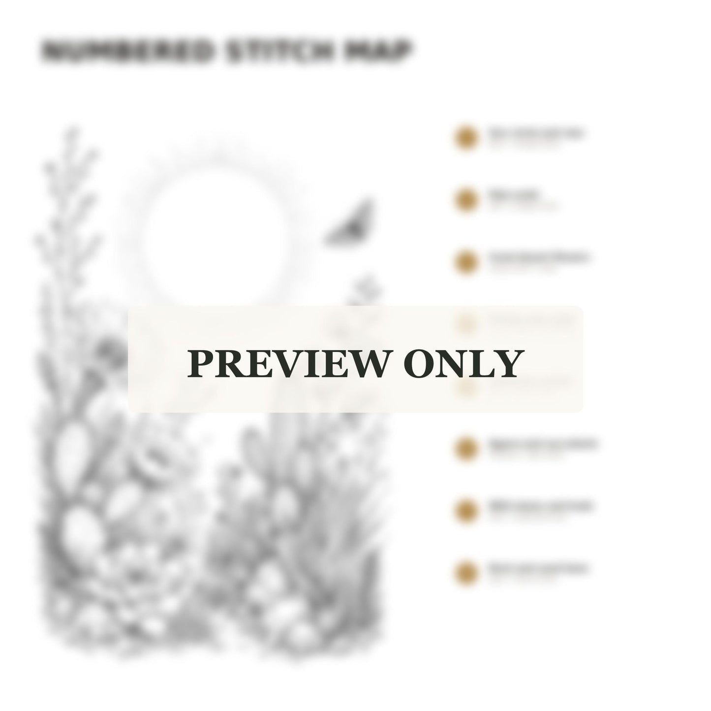 Desert Bloom Textile stitch guide preview for the digital hand embroidery pattern and stitch guide