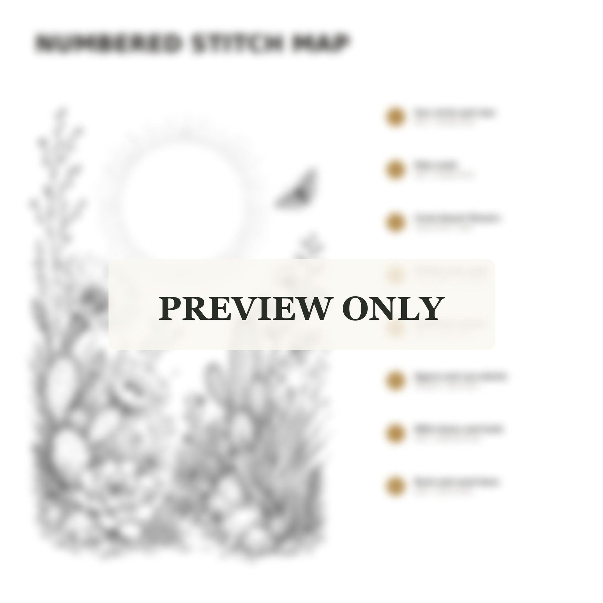 Desert Bloom Textile stitch guide preview for the digital hand embroidery pattern and stitch guide
