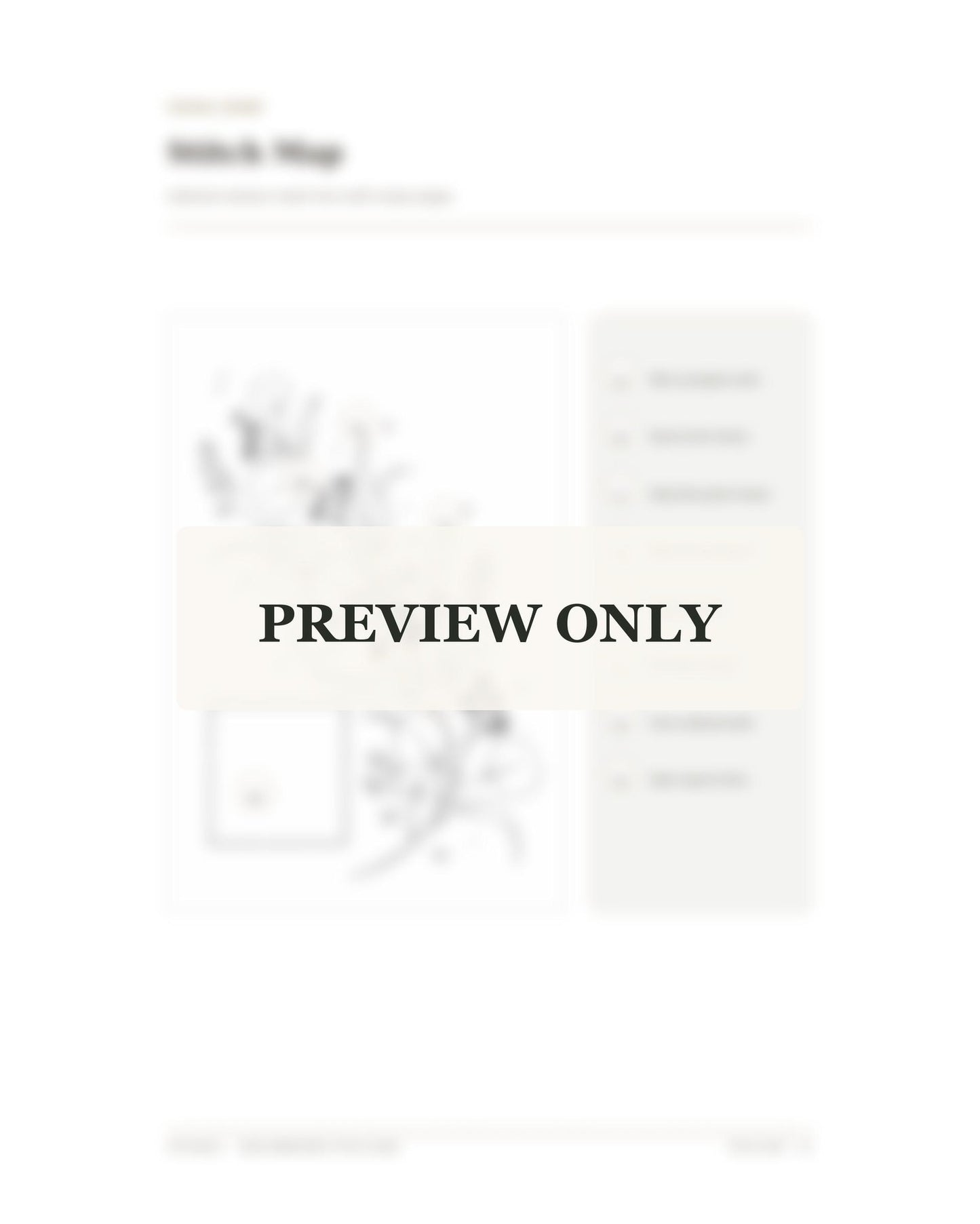 Eucalyptus Seed Capsule stitch guide preview for the digital hand embroidery pattern and stitch guide