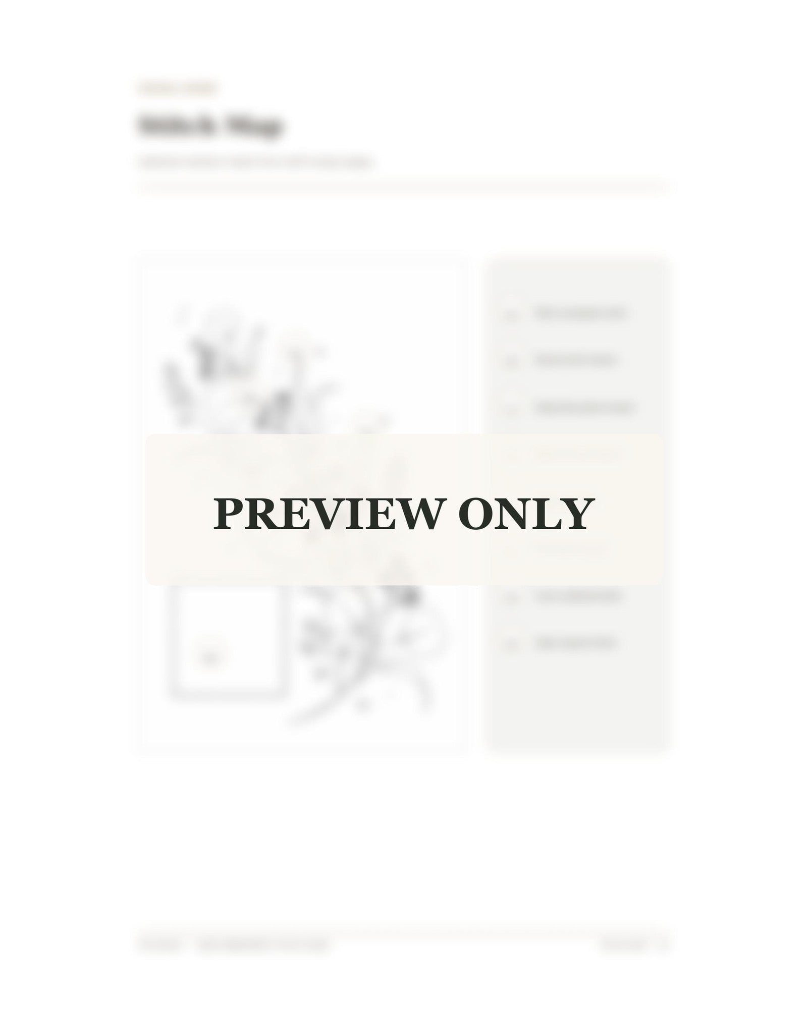 Eucalyptus Seed Capsule stitch guide preview for the digital hand embroidery pattern and stitch guide