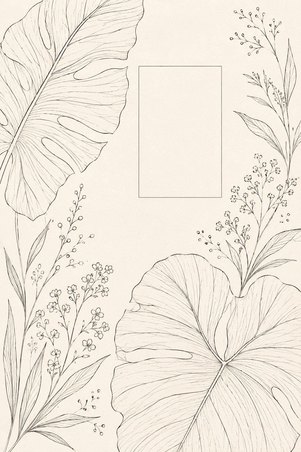 Giant Leaf Shadow transfer linework preview for the digital hand embroidery pattern and stitch guide