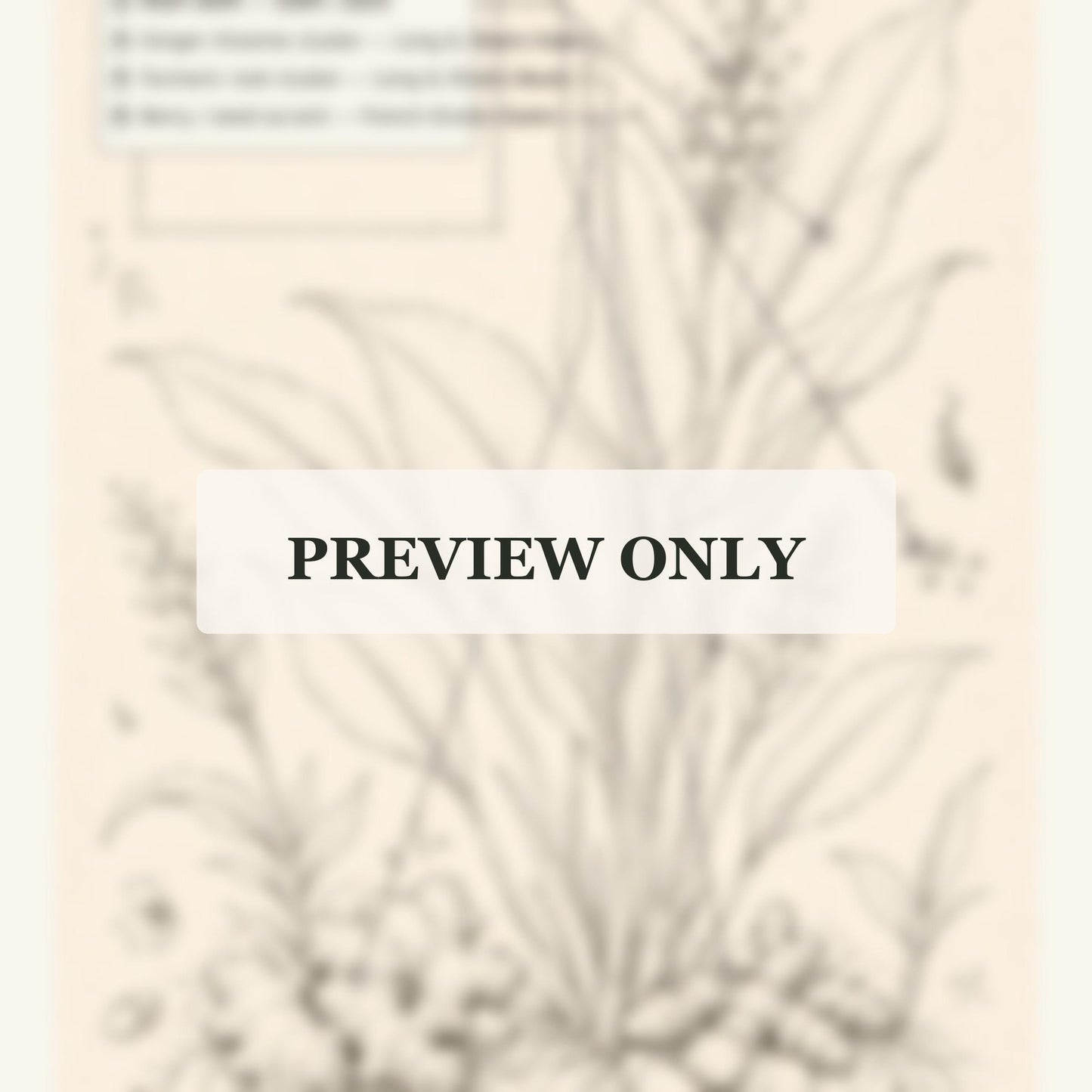 Ginger Turmeric Root Garden dmc colour palette preview for the digital hand embroidery pattern and stitch guide
