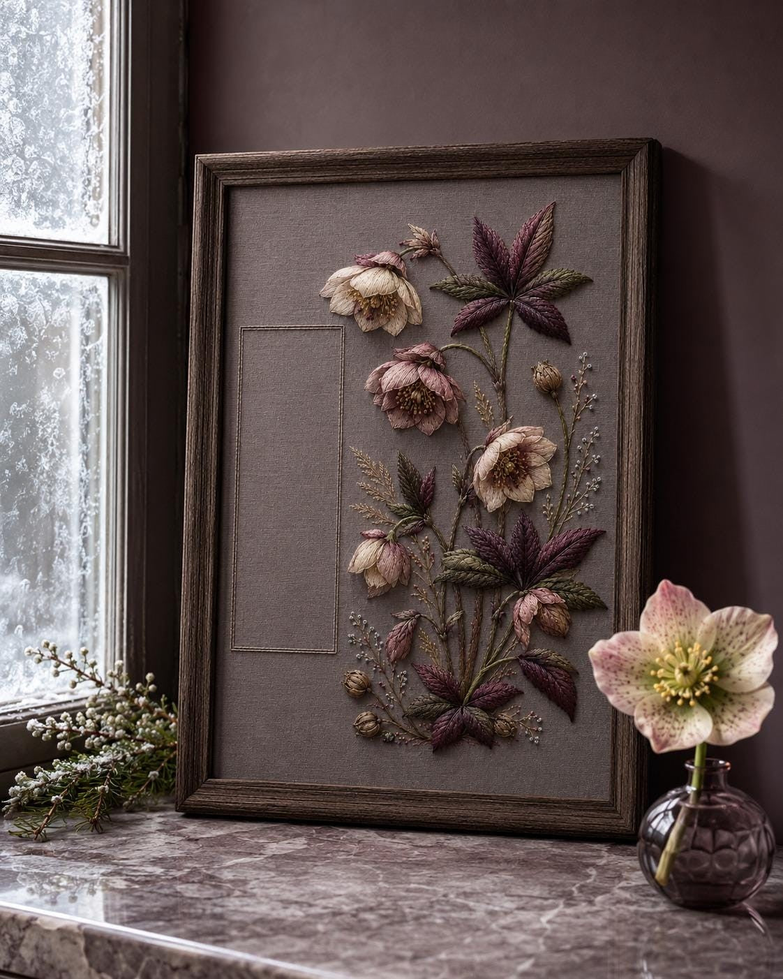 Hellebore Winter Jewel essential needlework handbook for the digital hand embroidery pattern and stitch guide