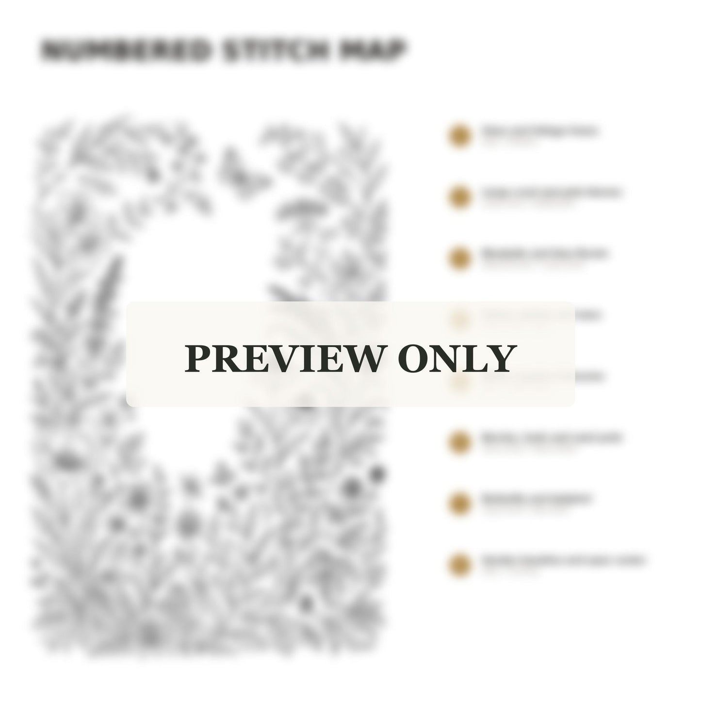 Hero Botanical Garden Cover stitch guide preview for the digital hand embroidery pattern and stitch guide