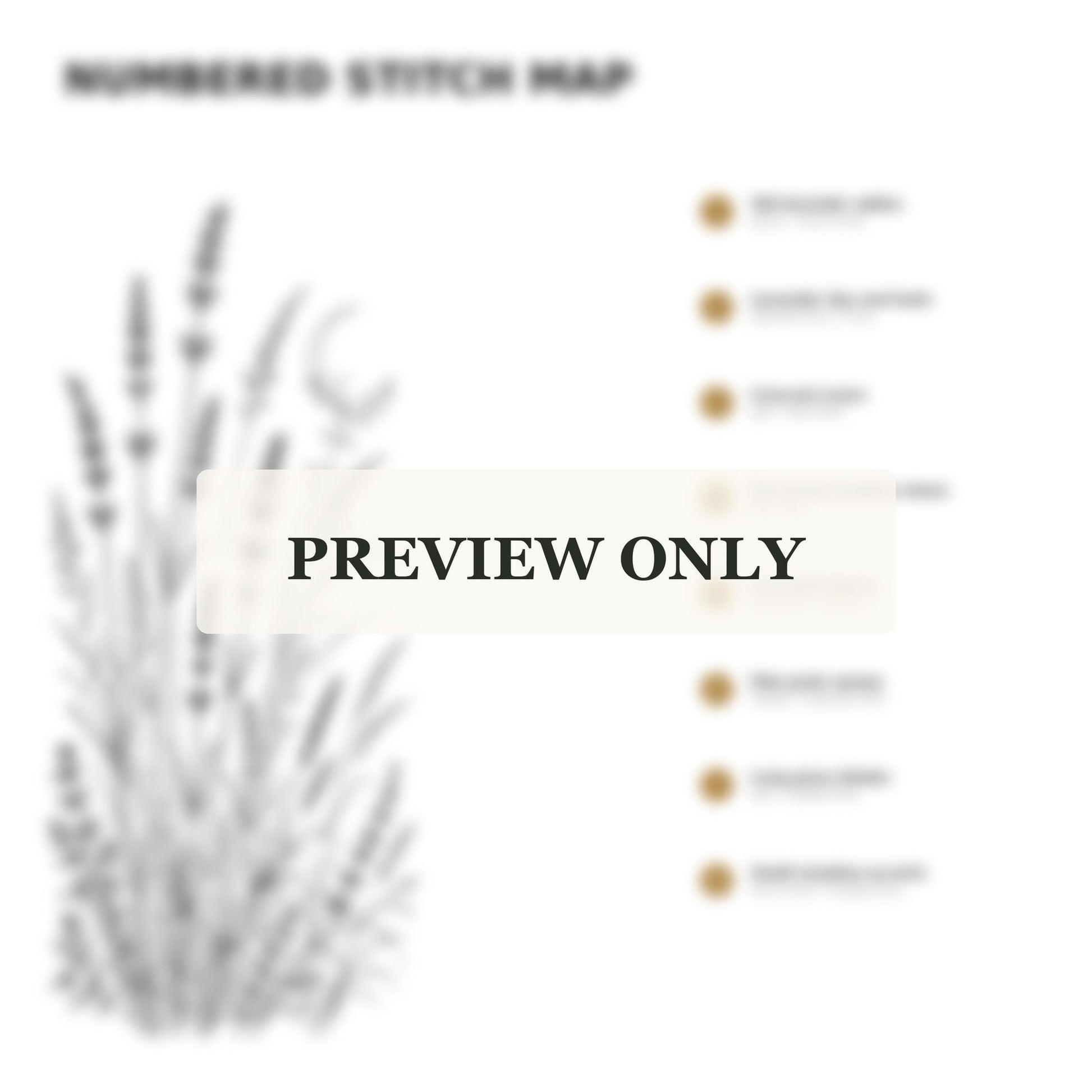 Lavender Evening Garden stitch guide preview for the digital hand embroidery pattern and stitch guide