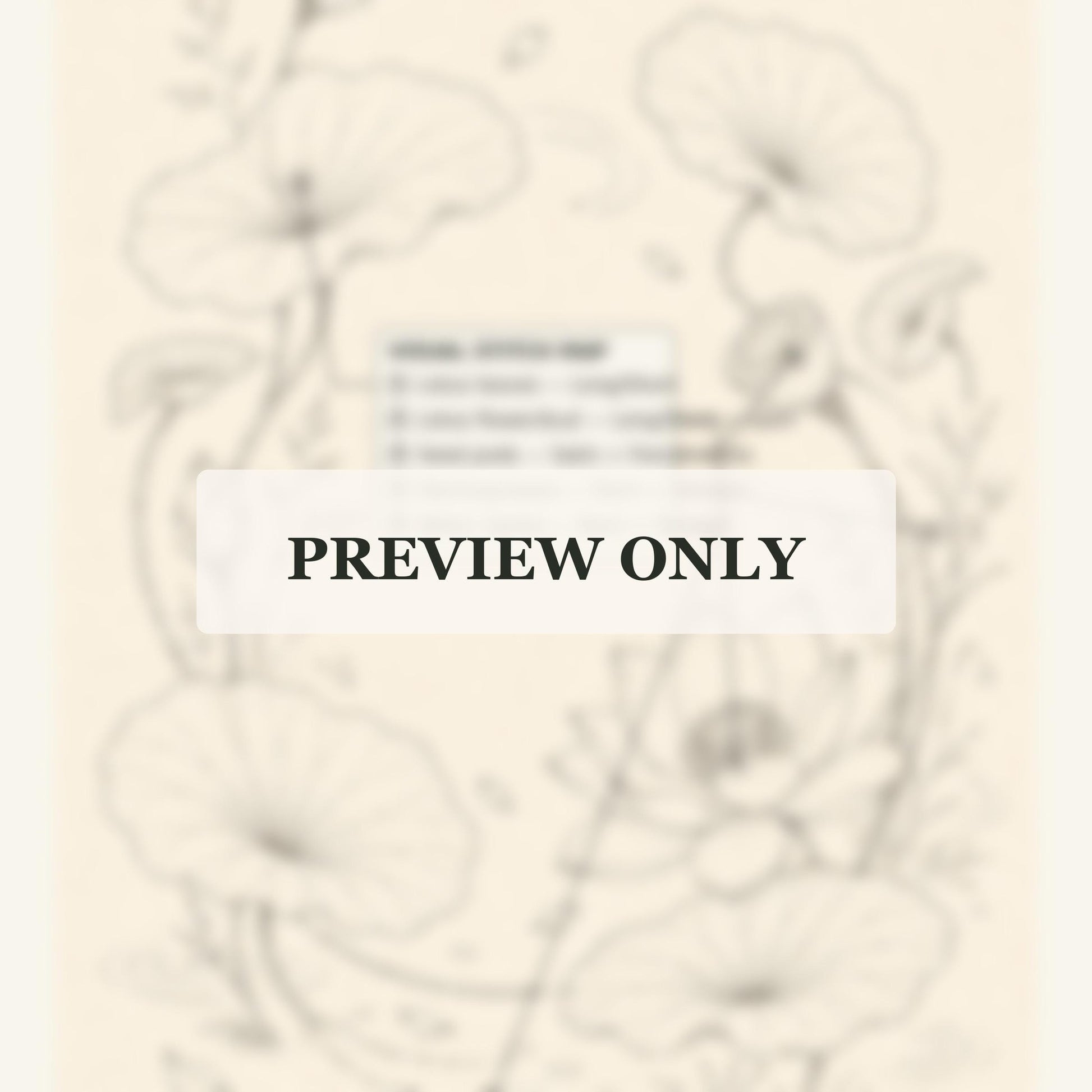 Lotus Seed Pod and Water Leaves dmc colour palette preview for the digital hand embroidery pattern and stitch guide