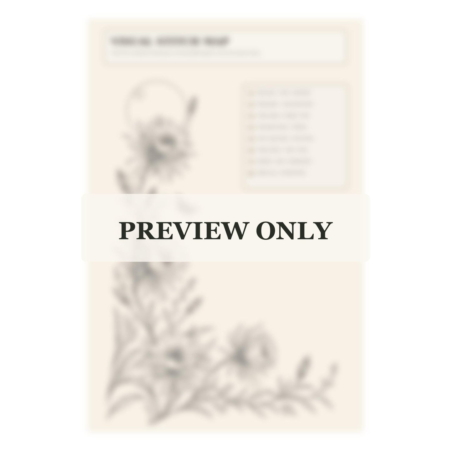 Moonlit White Flower Border stitch guide preview for the digital hand embroidery pattern and stitch guide