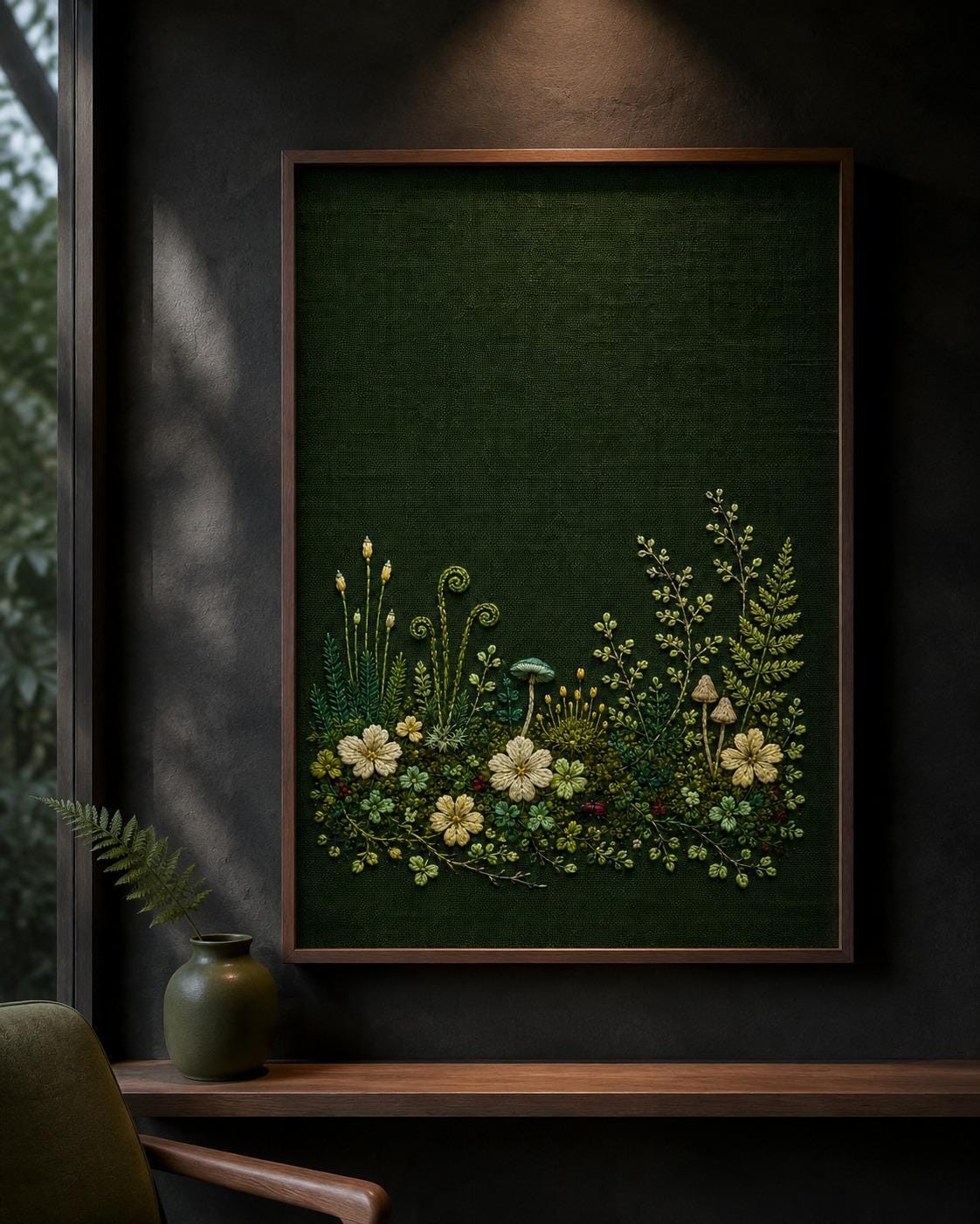 Moss Garden Micro Botanical pattern edition overview for the digital hand embroidery pattern and stitch guide