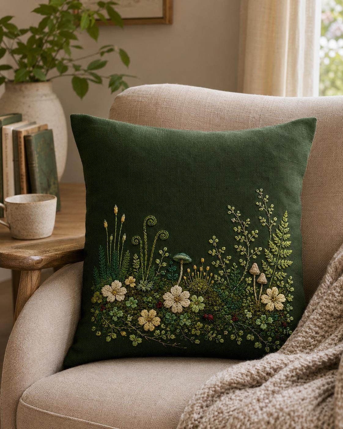 Moss Garden Micro Botanical stitch guide preview for the digital hand embroidery pattern and stitch guide