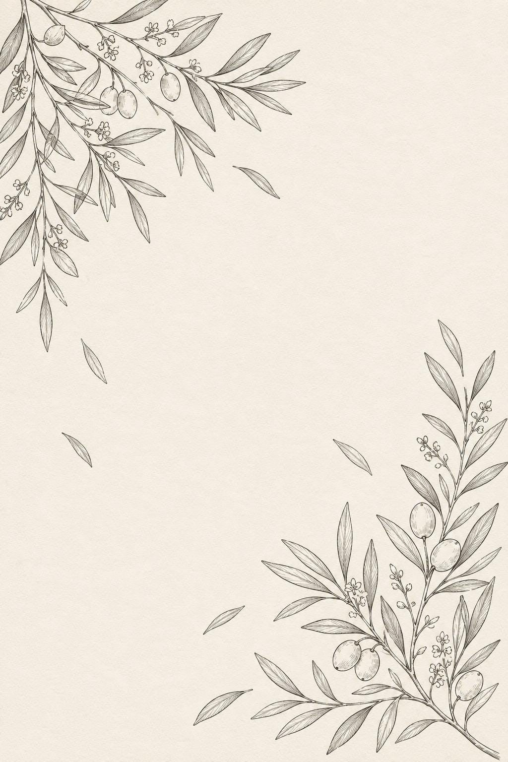 Olive Grove Silver Leaf transfer linework preview for the digital hand embroidery pattern and stitch guide