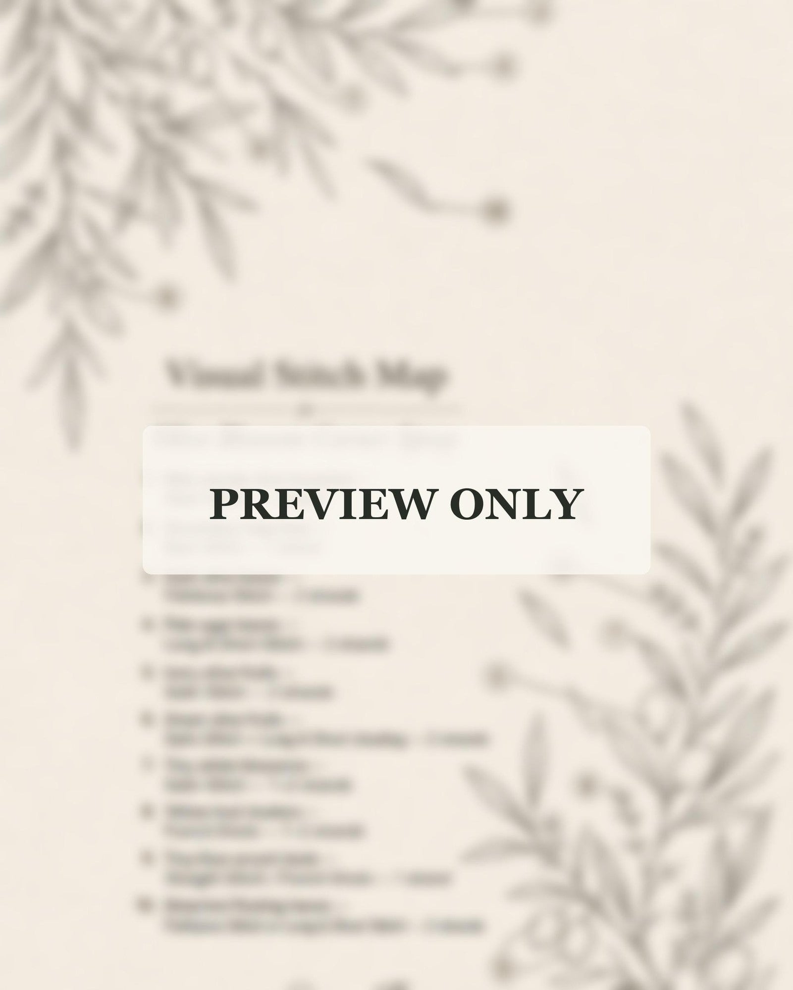 Olive Grove Silver Leaf stitch guide preview for the digital hand embroidery pattern and stitch guide