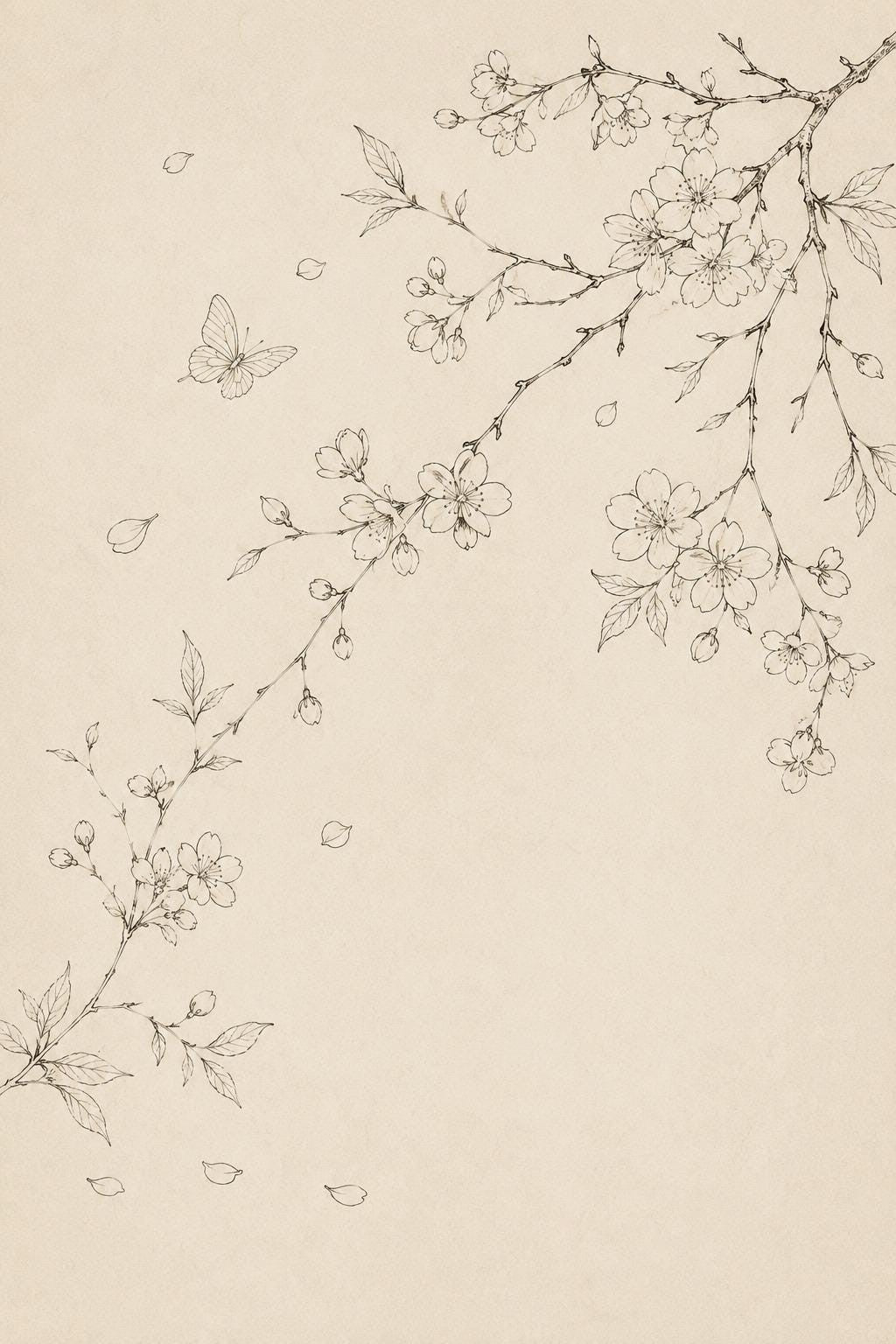 Pale Pink Blossom Whisper transfer linework preview for the digital hand embroidery pattern and stitch guide