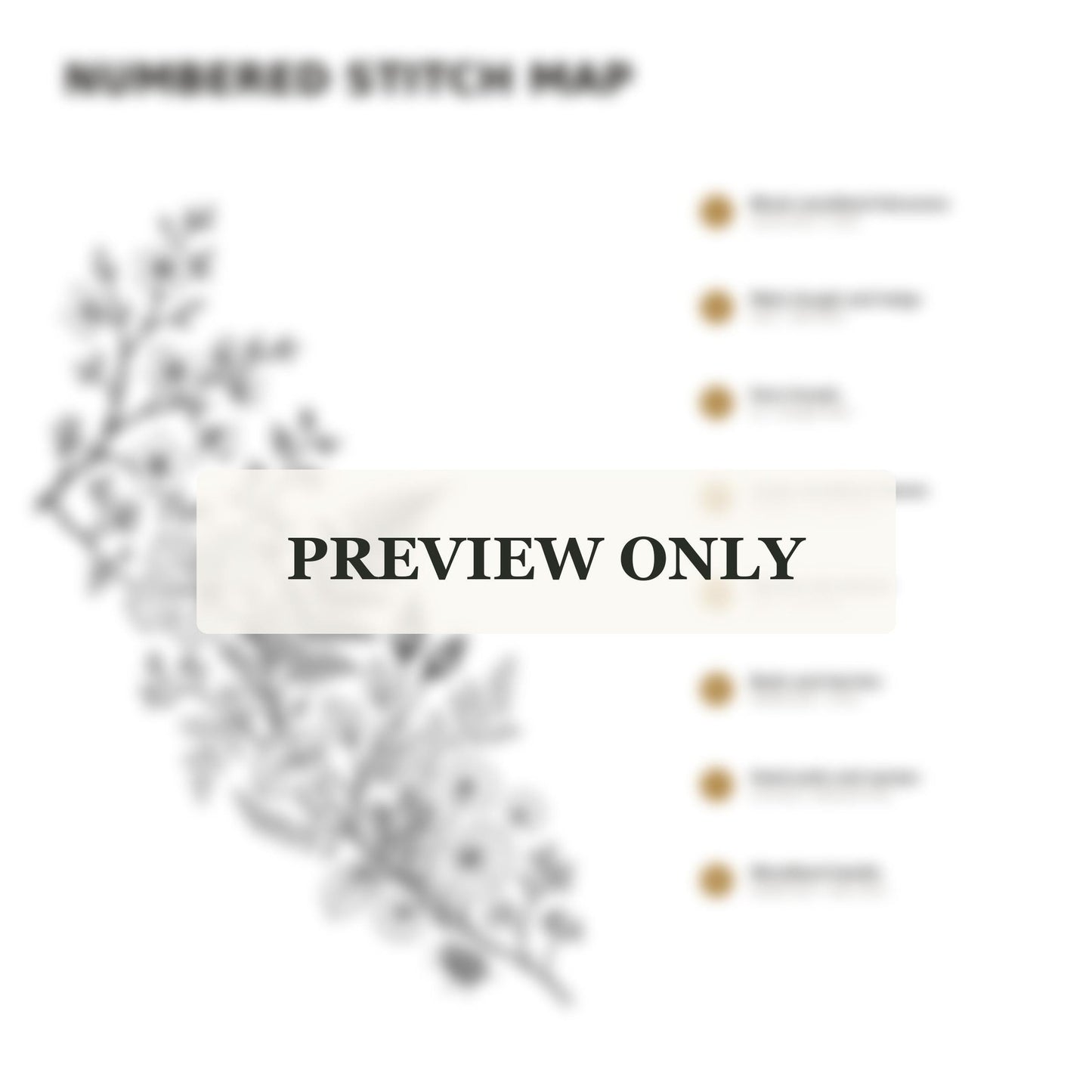 Plum Ground Woodland Blossom dmc colour palette preview for the digital hand embroidery pattern and stitch guide