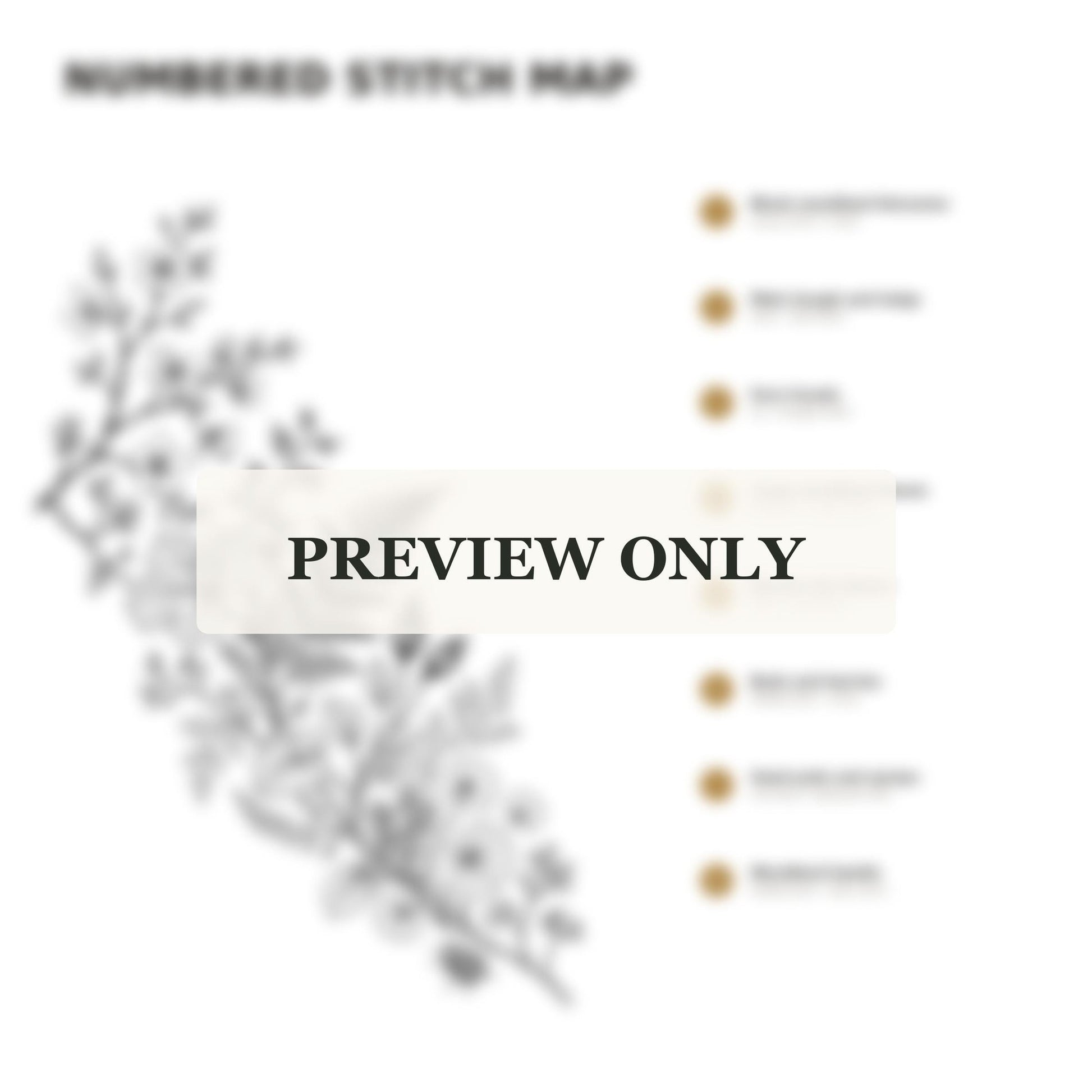 Plum Ground Woodland Blossom dmc colour palette preview for the digital hand embroidery pattern and stitch guide