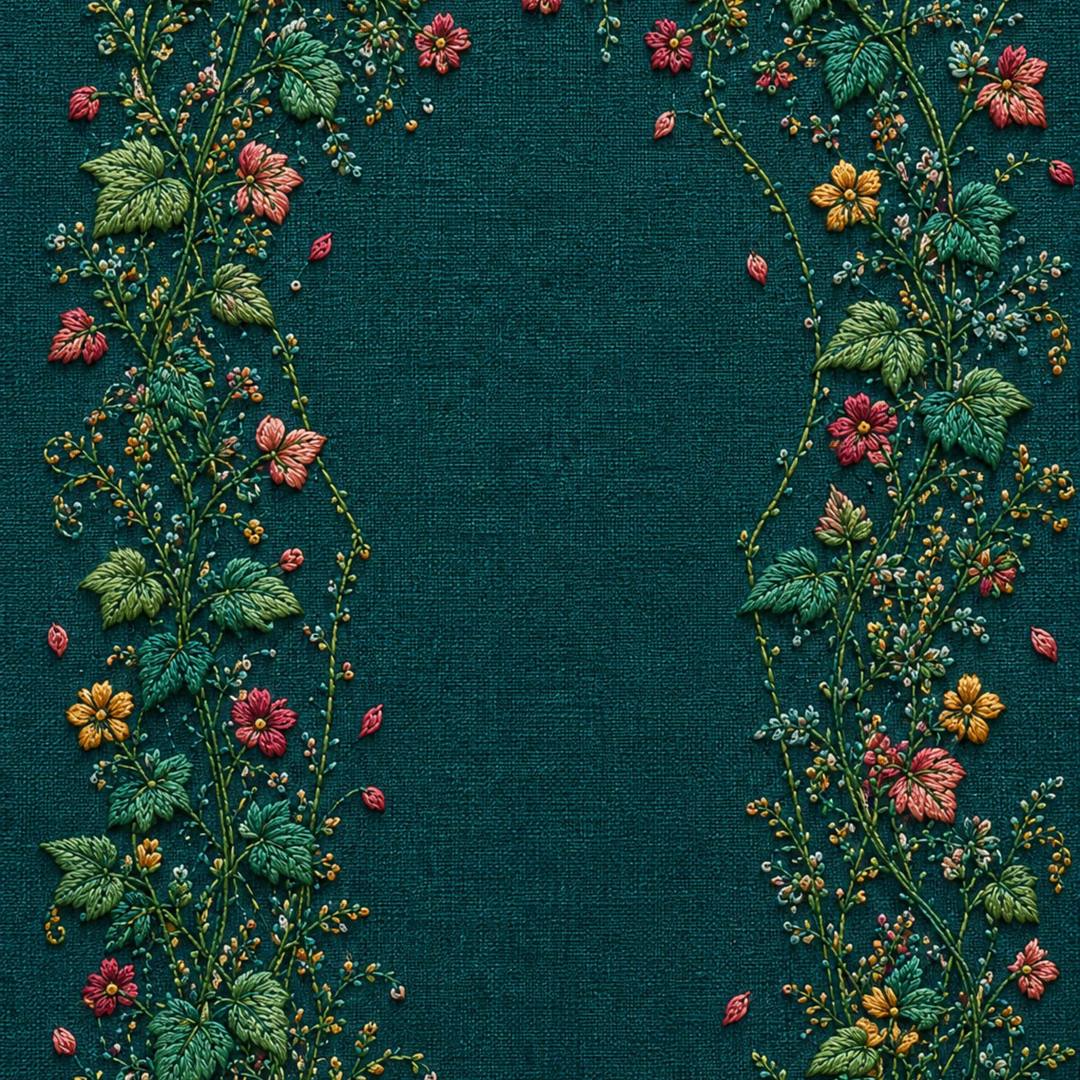 Secret Garden Vine Gate embroidered project idea for the digital hand embroidery pattern and stitch guide