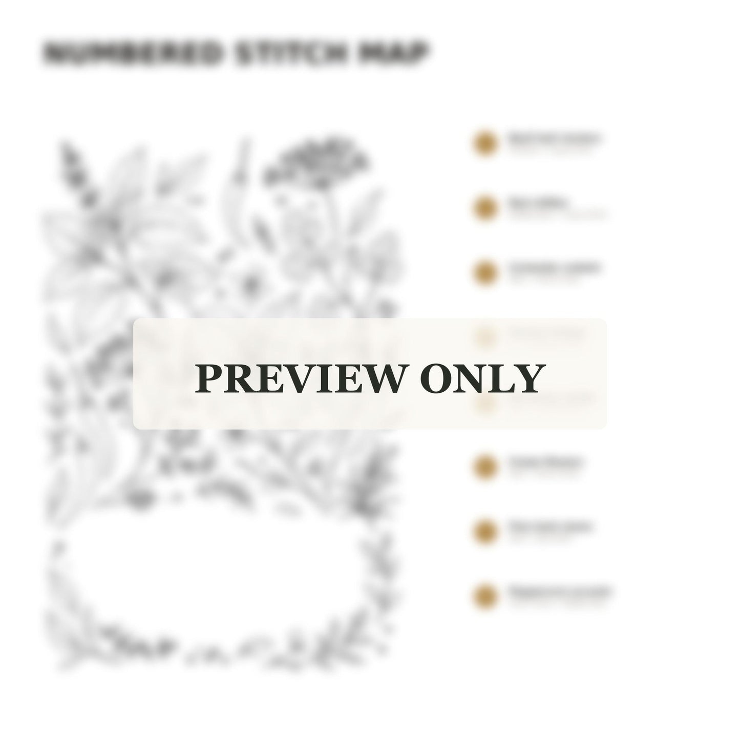 Spice Garden Botanical stitch guide preview for the digital hand embroidery pattern and stitch guide
