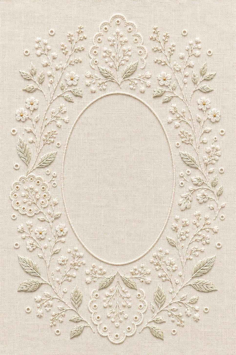 Whitework Botanical Heirloom finished embroidery reference for the digital hand embroidery pattern and stitch guide