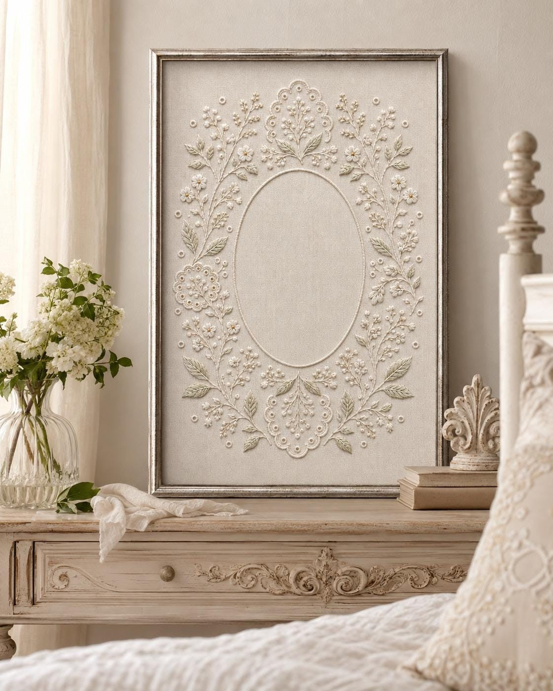 Whitework Botanical Heirloom essential needlework handbook for the digital hand embroidery pattern and stitch guide