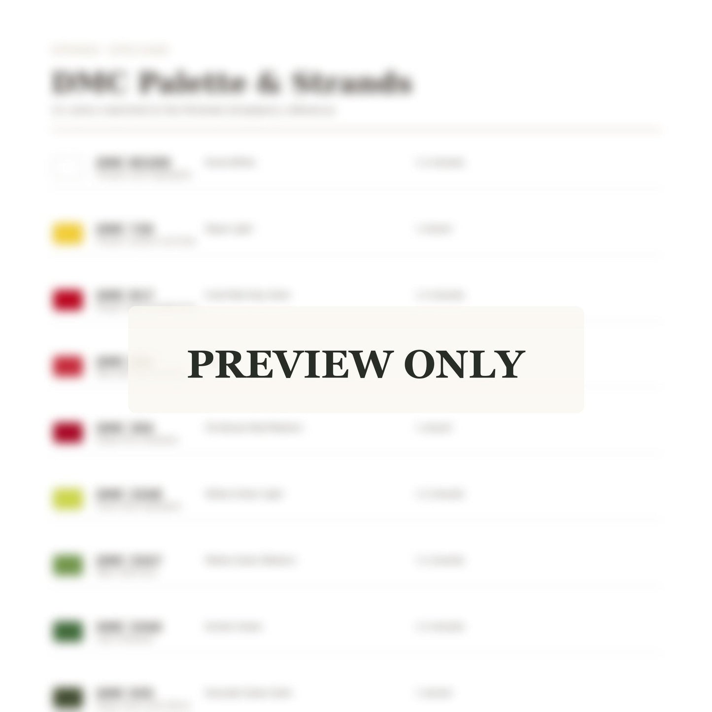 Wild Strawberry Garden dmc colour palette preview for the digital hand embroidery pattern and stitch guide