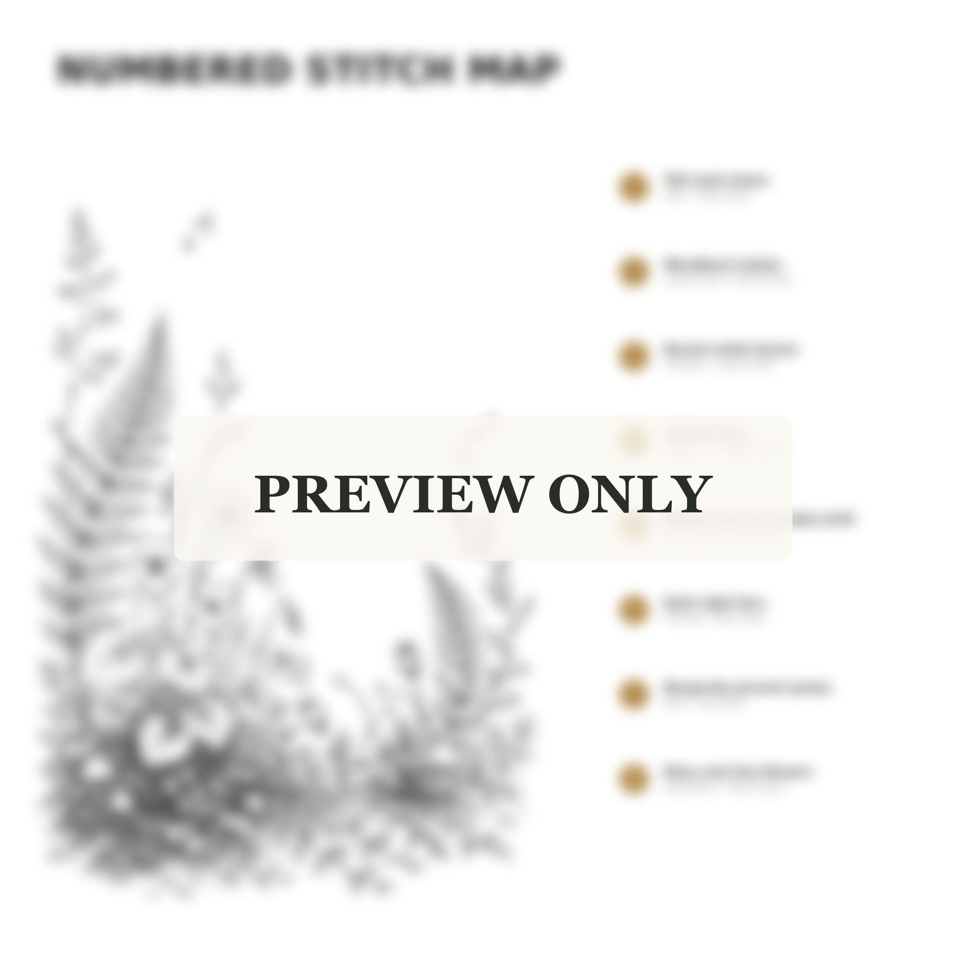 Woodland Violet Floor stitch guide preview for the digital hand embroidery pattern and stitch guide
