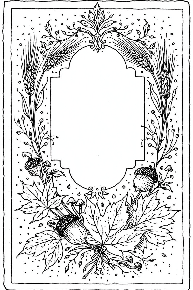 Harvest Label Cartouche Halloween And from Halloween & Autumn Embroidery Book 2, a digital embroidery design reference for machine embroidery designs, embroidery patterns and frames and monogram spaces.