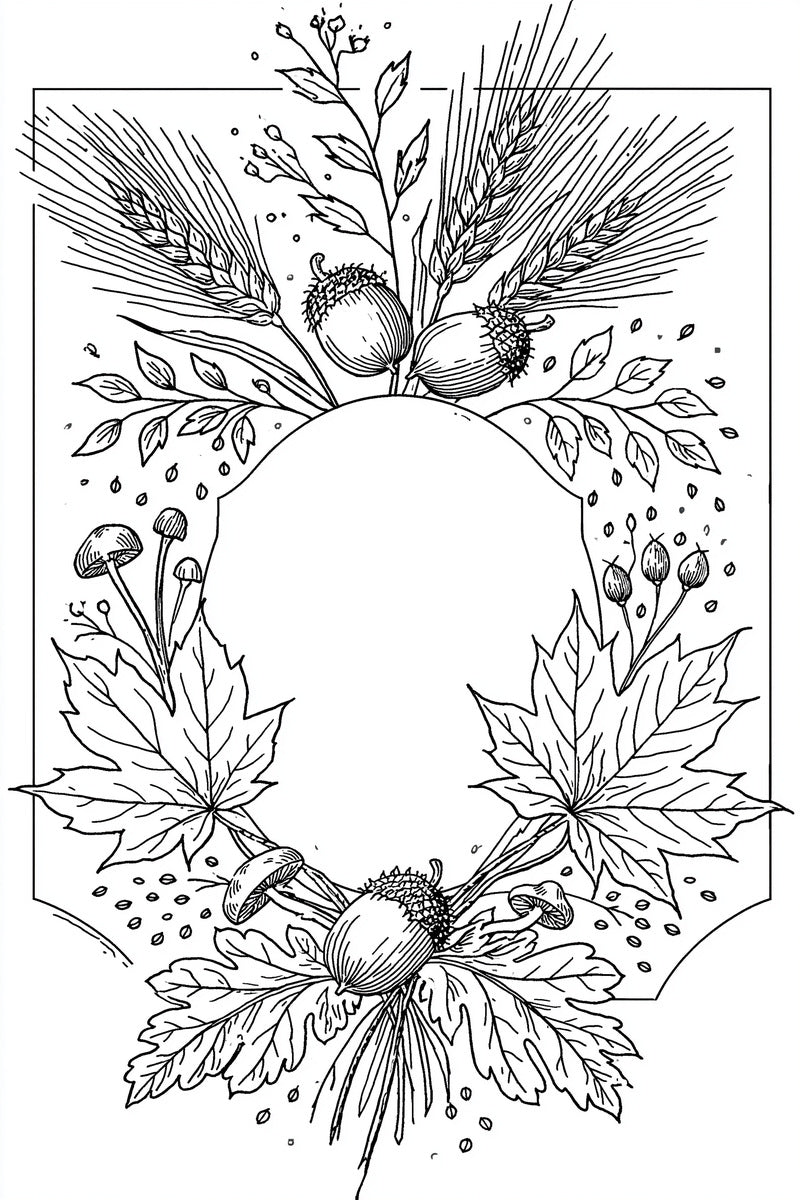 Harvest Label Cartouche Halloween And from Halloween & Autumn Embroidery Book 3, a digital embroidery design reference for machine embroidery designs, embroidery patterns and frames and monogram spaces.