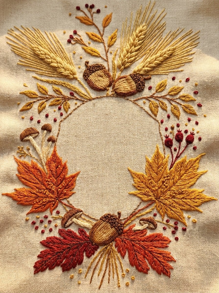Harvest Label Cartouche Halloween And from Halloween & Autumn Embroidery Book 3, a digital embroidery design reference for machine embroidery designs, embroidery patterns and frames and monogram spaces.