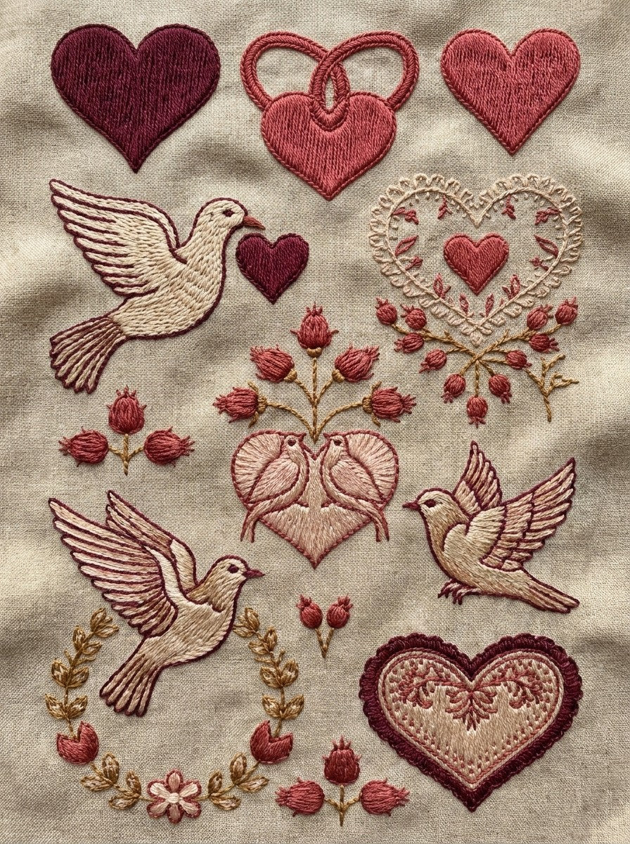 Valentine’s Day Embroidery Book 26 Product Book 2 digital PDF embroidery design book - product image 19