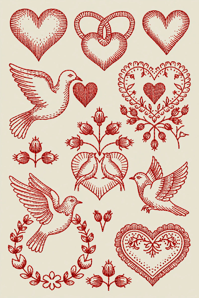 Valentine’s Day Embroidery Book 26 Product Book 2 digital PDF embroidery design book - product image 18
