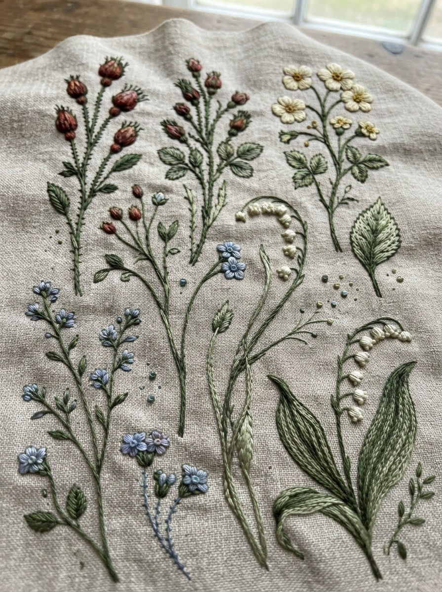 Victorian Sprig & Heirloom Botanicals Book 49 Product Book 4 digital PDF embroidery design book - sample plate / motif preview 8