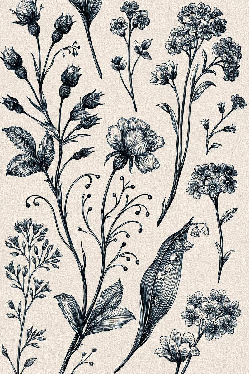 Victorian Sprig & Heirloom Botanicals Book 49 Product Book 6 digital PDF embroidery design book - sample plate / motif preview 10