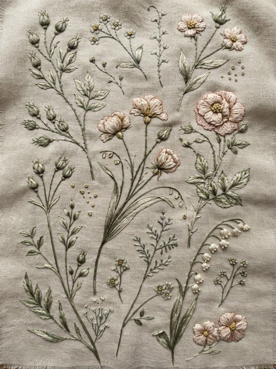 Victorian Sprig & Heirloom Botanicals Book 49 Product Book 2 digital PDF embroidery design book - sample plate / motif preview 10