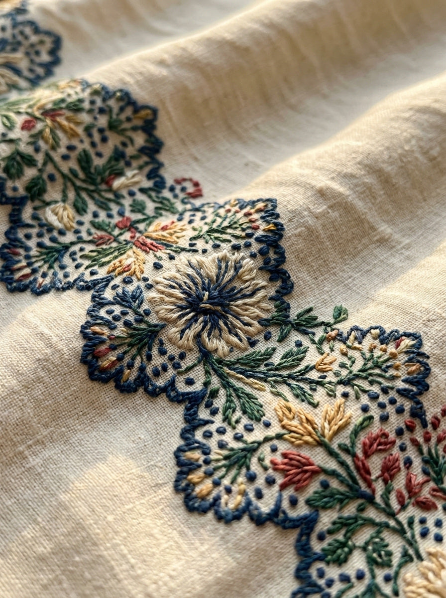 Heirloom Home Linen Border Classic from Classic Frames & Borders Book 8, a digital embroidery design reference for machine embroidery designs, embroidery patterns and border and edge embroidery.