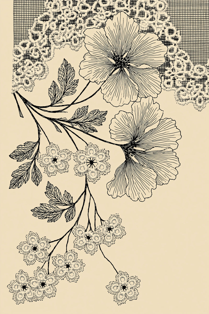 Heirloom Lace Corner For Linens 02 from Napkins, Table Runners & Kitchen Linens Book 2, a digital embroidery design reference for machine embroidery designs, embroidery patterns and border and edge embroidery.