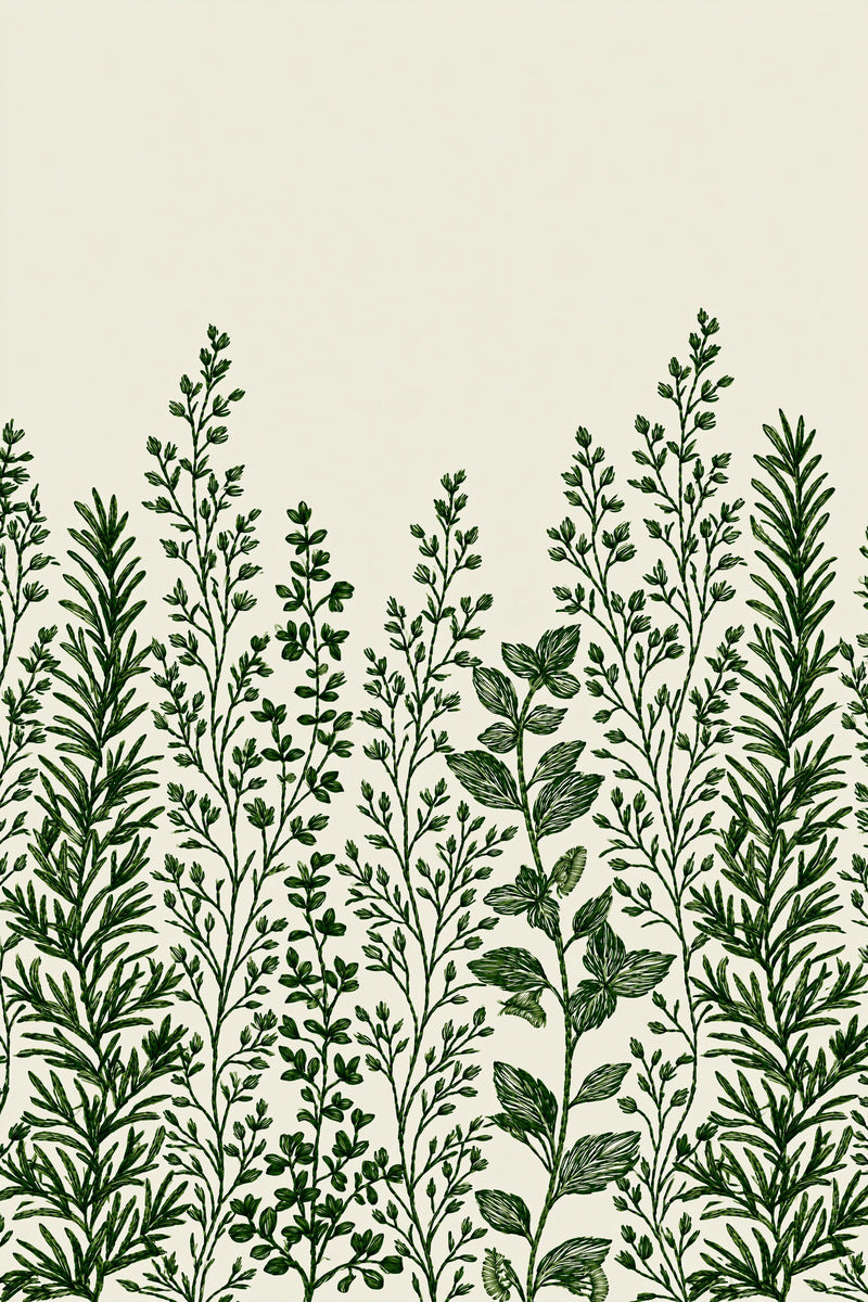 Herb Garden Towel Design from Napkins, Table Runners & Kitchen Linens Book 2, a digital embroidery design reference for machine embroidery designs, embroidery patterns and border and edge embroidery.