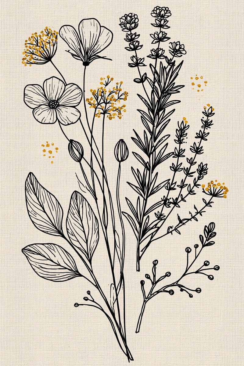 Herb Meadow And Garden Filler from Botanical Sprig Library Book 8, a digital embroidery design reference for machine embroidery designs, embroidery patterns and small motif and accent designs.