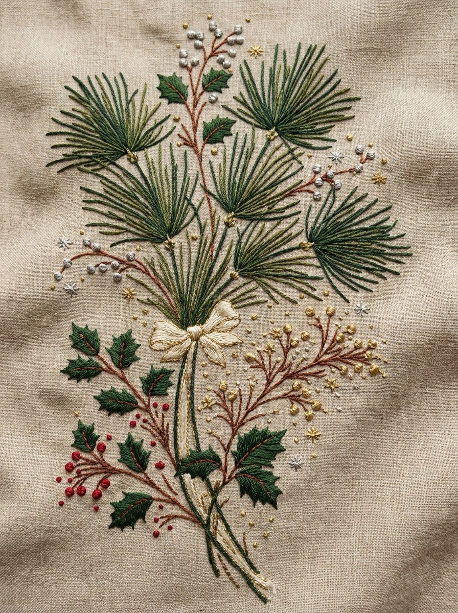 Holiday Sachet Motif Christmas Embroidery Png from Christmas Embroidery Collection Book 1, a digital embroidery design reference for machine embroidery designs, embroidery patterns and seasonal embroidery motifs.
