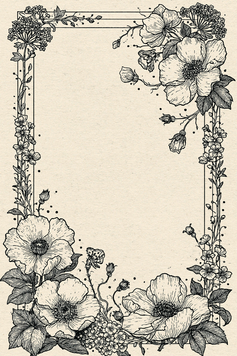 Home Textile Floral Frame Classic from Classic Frames & Borders Book 10, a digital embroidery design reference for machine embroidery designs, embroidery patterns and border and edge embroidery.