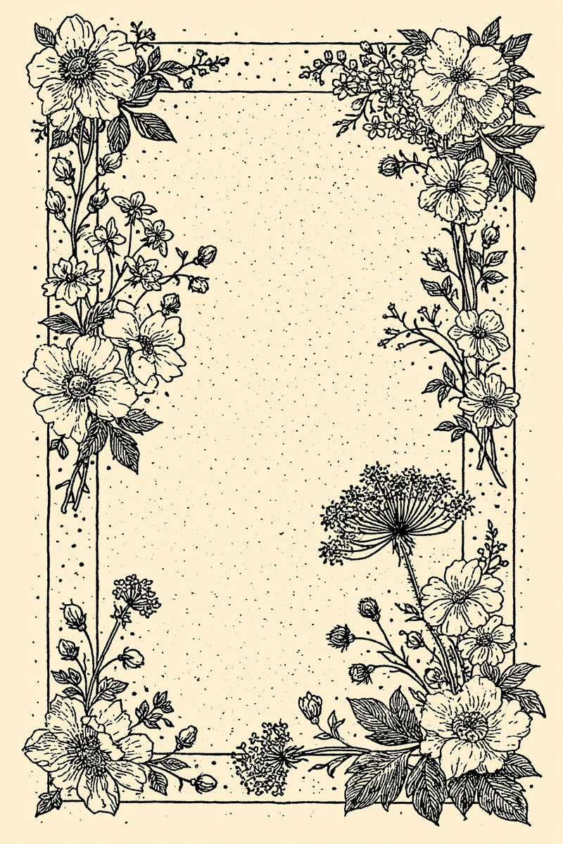 Home Textile Floral Frame Classic from Classic Frames & Borders Book 5, a digital embroidery design reference for machine embroidery designs, embroidery patterns and border and edge embroidery.
