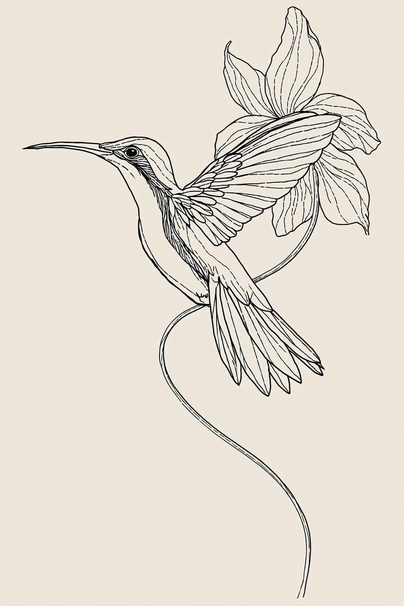 Hummingbird And Flower Motif Birds from Birds Embroidery Book 3, a digital embroidery design reference for machine embroidery designs, embroidery patterns and botanical and floral embroidery.