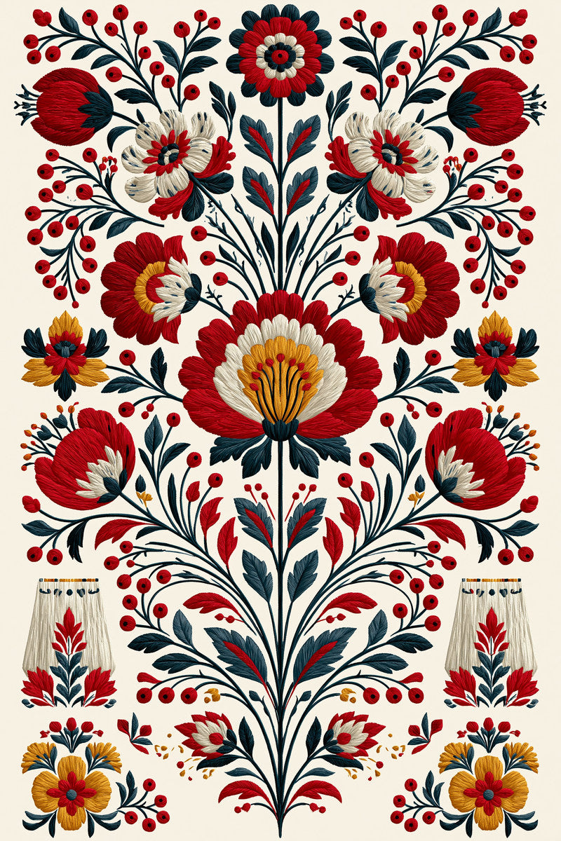 Hungarian And from Hungarian & Slavic Embroidery Motifs Book 1, a digital embroidery design reference for machine embroidery designs, embroidery patterns and embroidery design reference.