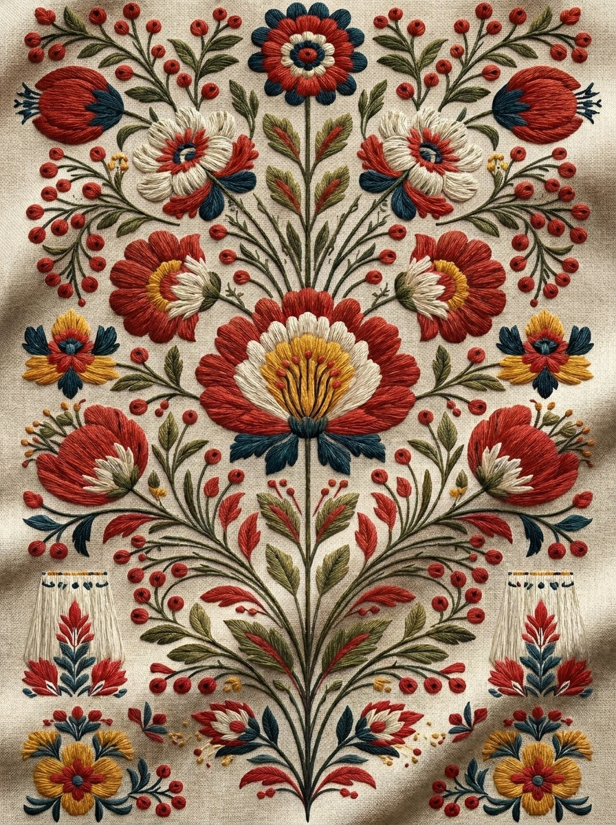 Hungarian And from Hungarian & Slavic Embroidery Motifs Book 1, a digital embroidery design reference for machine embroidery designs, embroidery patterns and embroidery design reference.