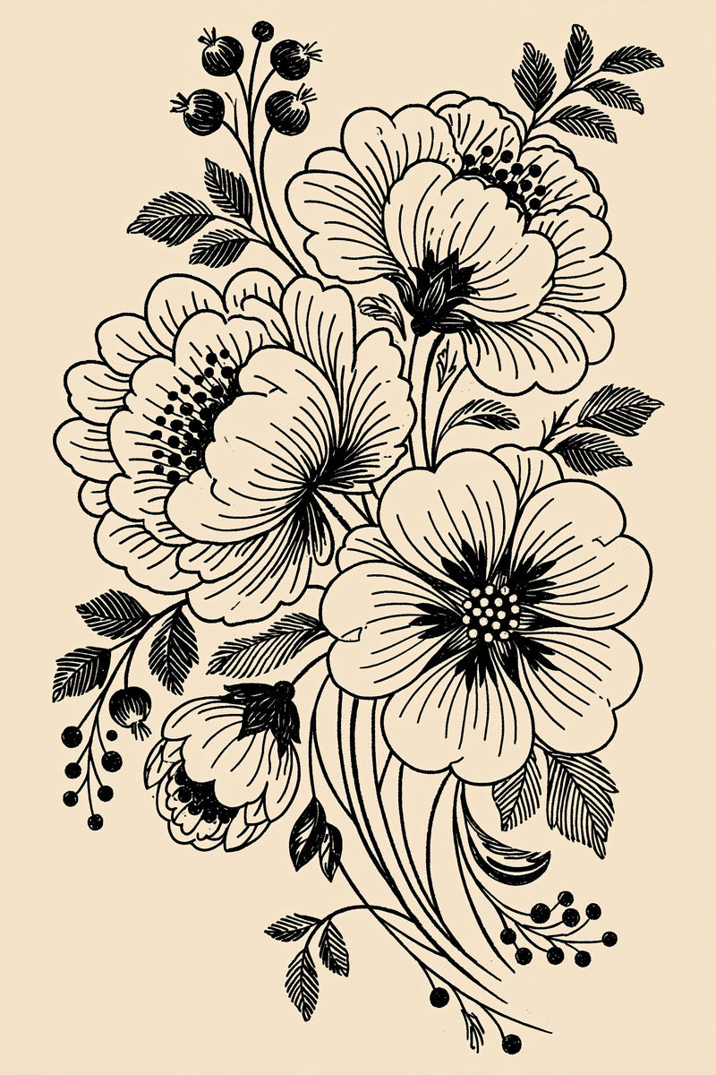 Hungarian Apron Pocket Motif from Hungarian & Slavic Embroidery Motifs Book 2, a digital embroidery design reference for machine embroidery designs, embroidery patterns and garment placement ideas.