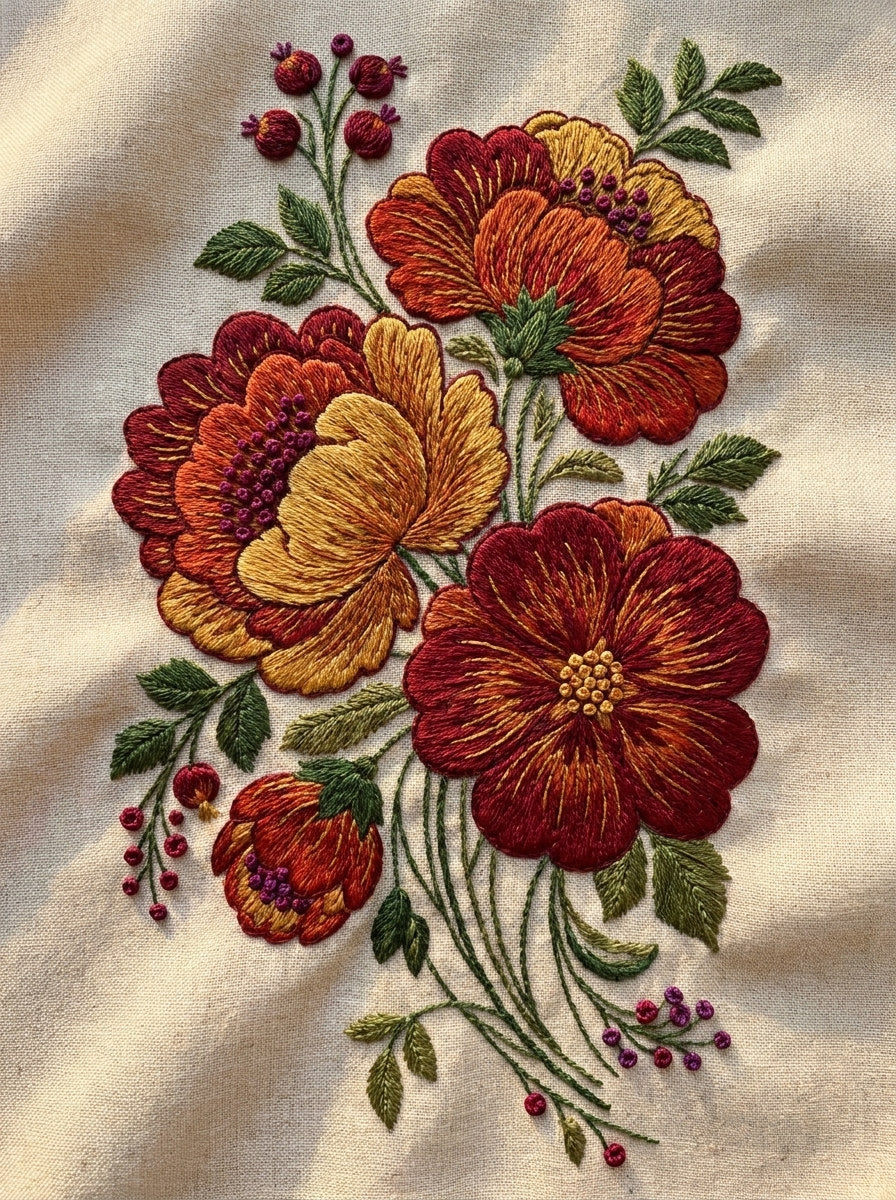 Hungarian Apron Pocket Motif from Hungarian & Slavic Embroidery Motifs Book 2, a digital embroidery design reference for machine embroidery designs, embroidery patterns and garment placement ideas.